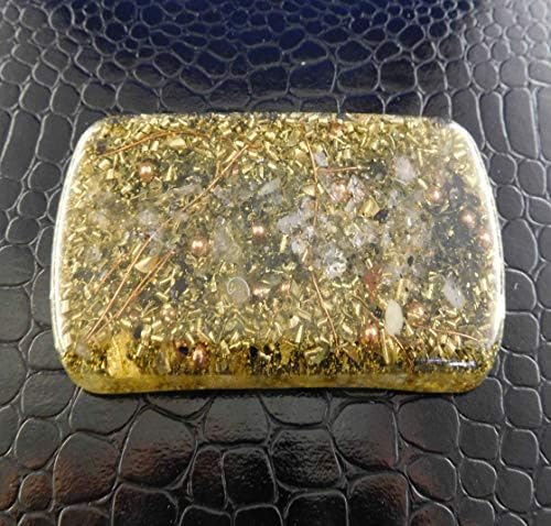 1 Prosperity Gold Small Charging Plate Cell Phone/Bed Charging Plate Orgone Generator Energy Accumulator Made 7.83/432/528Hz Frequency with OM Chants Beautiful Ingredients! sm char pros 24K