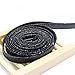 GOOTRADES Metallic Glitter Flat Shoelaces for Canvas Sneaker Athletic 45 inch (2 pairs) (Black)