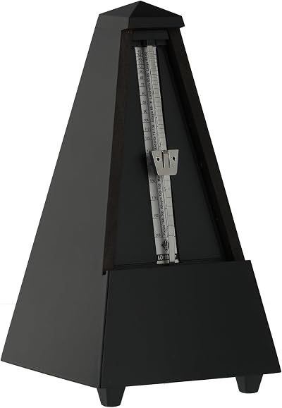 Wittner Metronome Taktell Pyramid Shape Maelzel 810 Solid Wood Matte Black