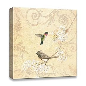 Canvas Wall Art Abstract Antique Style Design Painting Artwork for Home Prints Framed - 12x12 inches