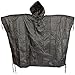 Brand New Fashion Us Waterproof Hooded Ripstop Wet Festival Rain Poncho Black