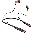 House of Marley Smile Jamaica Wireless: Wireless Neckband Earphones with Microphone, Bluetooth Connectivity, 8 Hours of Playtime, and Sustainable Materials (Black)