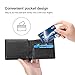 LOPOO Bifold Wallet Genuine Leather Wallet RFID Blocking with Window£¨Black£