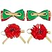 Blueberry Pet Pack of 4 Holiday Festival Wish-list Handmade Dog Hair Clips, Pet Grooming long Hair Accessories, Christmas Gifts for Dogs & Cats