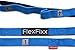 FlexFixx STRETCH STRAP to Increase Flexibility - Best for Yoga, Dance, Fitness, Pilates, Physical Therapy, Rehab, Recovery with 12 Loops, Padded Footrest, Mesh Bag and User Guide BLUE