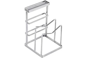 NESTINGHO Stainless Steel Kitchen Knife Holder Rack with Rust-Proof Multipurpose Storage Shelf for Cutting