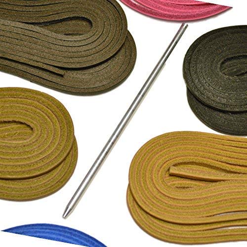 TOFL Softball and Baseball Glove Lace Kit | Mitt Lace Glove Repair Lacing Kit | 2 Leather Laces with Lacing Needle for Catchers Glove