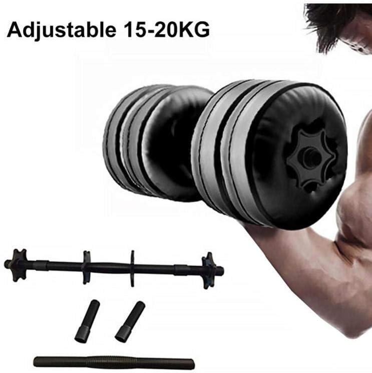 chlius Water Filled Adjustable Dumbbells Weight 20KG Arm Muscle Strength Fitness Dumbbell Environmentally Friendly Anti-smash Barbells For Home Fitness Weight Lifting