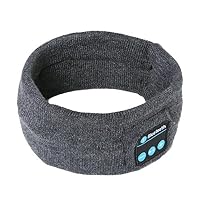 Wireless Sport Headband Headphones for Women Man, Pococina Unisex Music Headband with Built in Earphones for Jogging, Playing Tennis, Gym, Yoga, Walking Dogs (Gray)