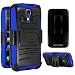 CASEFORMERS Duo Armor BLUE for Kyocera Hydro Icon Combo Case with Stand and Holster