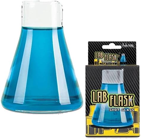 Realistic Mini--LAB FLASK SHOT GLASS--Novelty Bar Drink Mad Scientist Laboratory