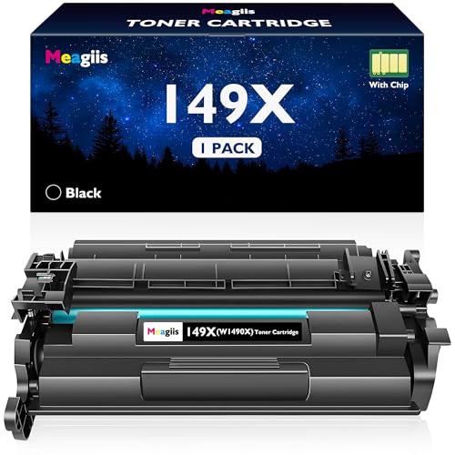 Meagiis 149X Sans Puce Cartouche de toner Compatible pour HP 149X 149A W1490X W1490A Compatible pour HP Laserjet Pro 4002dn 4002dw 4002d 4002 Laserjet MFP 4102fdw 4102dw 4102fdn 4102 (1 Noir)