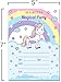 30 Unicorn Birthday Invitations with Envelopes (30 Pack) - Kids Magical Birthday Party Invitations for Girls