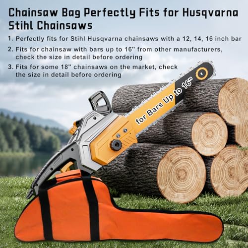 Chainsaw Case Carrying Bag for Husqvarna Stihl Chainsaws with a 12"/14"/16" Bar photo 9