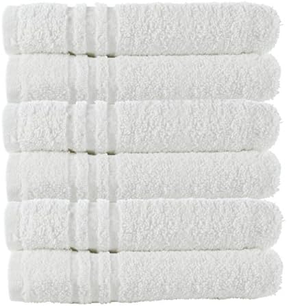 JMR White Terry 22x44 6.25lb 100% Cotton Bath Towels (6)