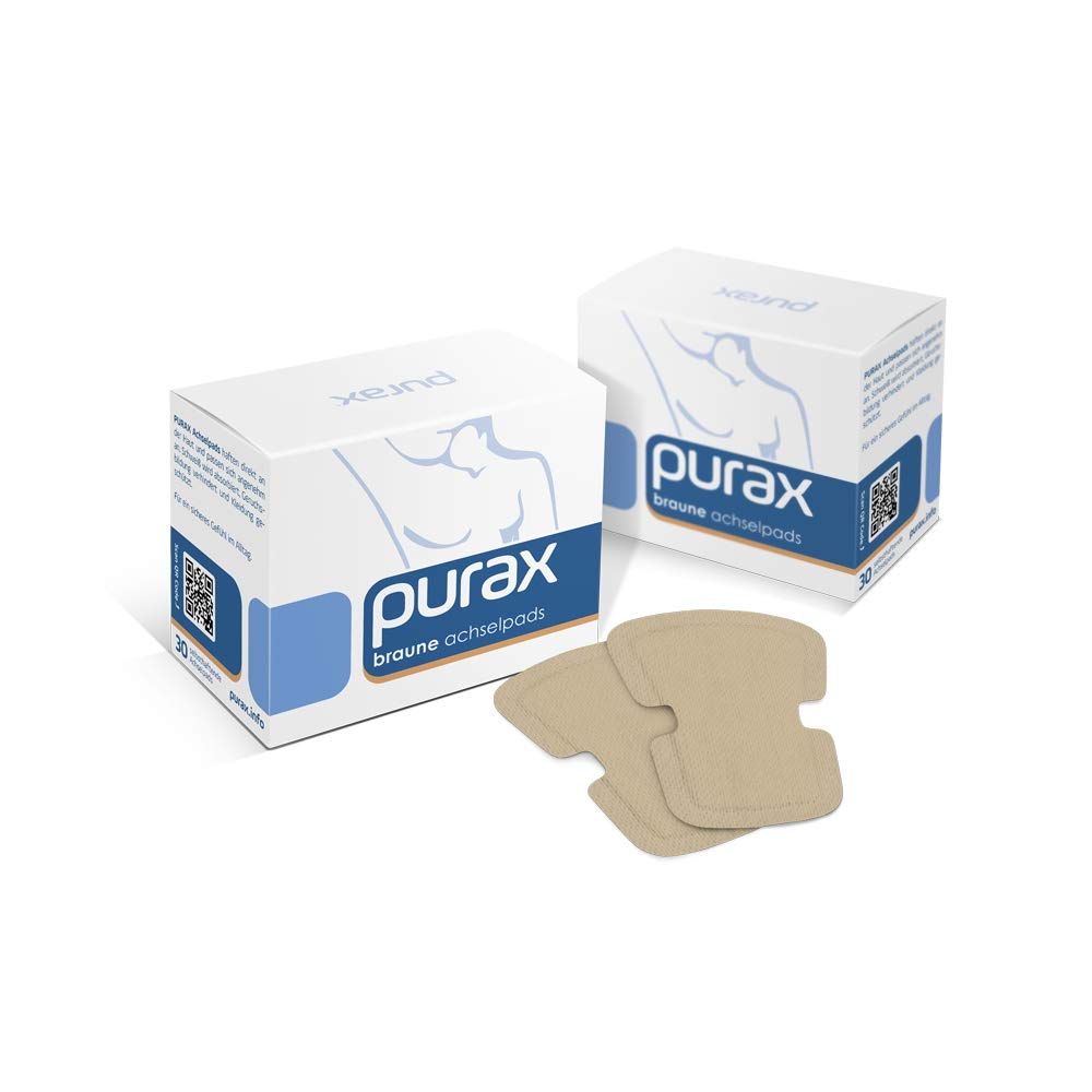 PURAX Underarm Pads 2 x 30 Pieces Brown Twin Pack — image 1