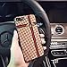 Weiduka iPhone 7 Plus Case, iPhone 8 Plus Case, TPU + Crystal Steel Tempering Glass Floral Pattern Painted Bumper Protective Phone Case for iPhone 8 Plus/iPhone 7 Plus (Bee Lattice Light)