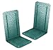 Acrimet Premium Metal Bookends Metallic Finishing (Heavy Duty) (Green Platinum) (1 Pair)