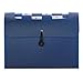 Smead Step Index Poly Organizer, 12 Pockets, Flap and Cord Closure, Letter Size, Navy Blue (70902)