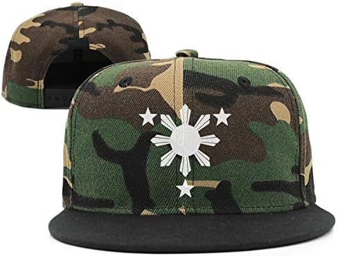 PAIOWCR Philippines Flag 1 Platinum Style Baseball Snapback Hat Black