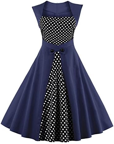 vintage 20s dress Retro Fashion 1950's Inspired Rockabilly A-ling NAVY 3XL
