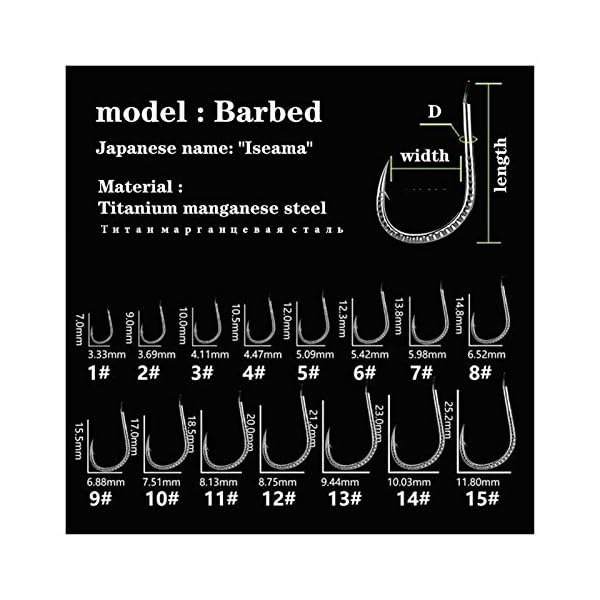 VIAIA 500 stücke Angelhaken 2020 Neue Super Leistungsstarke Japan Titan Alloy Fishhooks Carpf Nadeln Saltwater Barbed… – Bild 4
