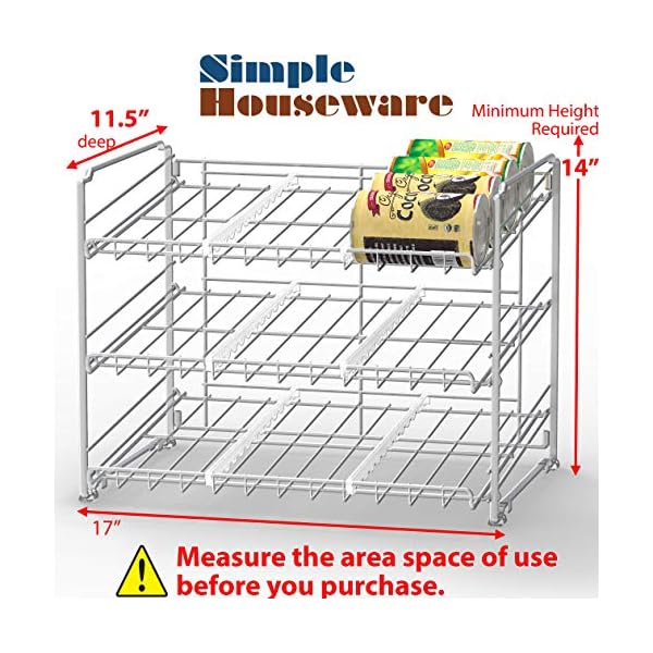 SimpleHouseware Stackable Can Rack Organizer, Chrome