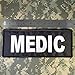 LEGEEON Medic Big XL 10x4 inch EMT EMS Paramedic Vest Tactical Embroidered Nylon Touch Fastener Patch