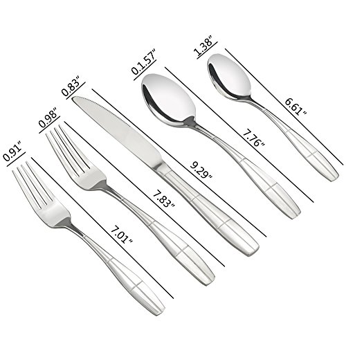 Eagrye 30-Piece Flatware Set, Stainless Steel Silverware, Service for 6