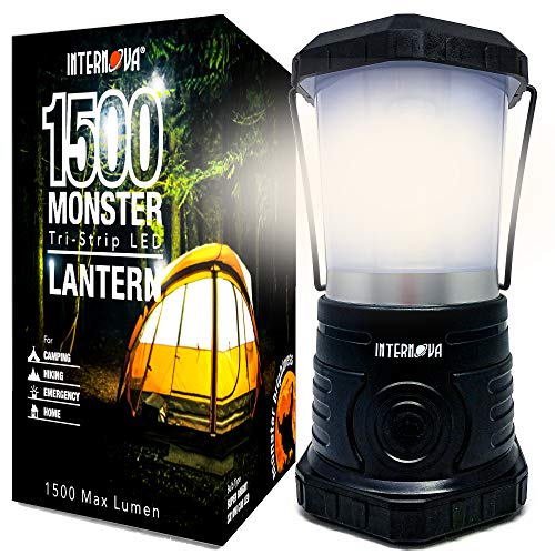 Internova ® 1500 Lumen LED Camping Lantern, Longest Lasting Battery