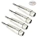 TISINO 4 Pack XLR Female to 1/4 Inch TRS Stereo Male Plug Adapters Balanced Audio Converter Connectors