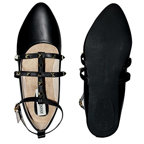 anand archies artificial leather black bellies for girl's & women's (aa-391)