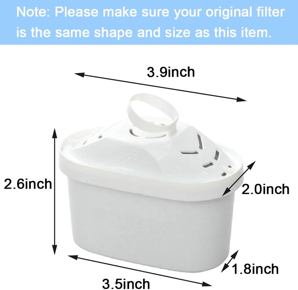 2-Pack Water Filter Replacement Cartridges for Aozora Dragonn Mavea Lake Industries Areally Water Filtration Pitcher: Kitchen & Dining