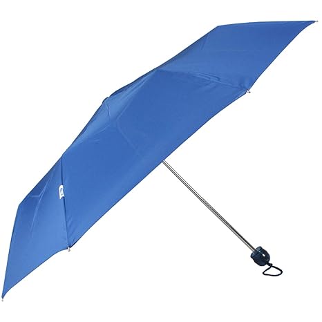 Unisex 3 Fold Nylon Manual Open Rain Umbrella (Light Blue)