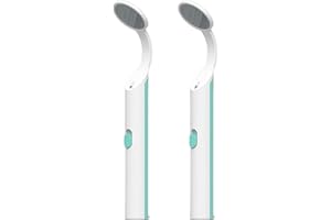 JREHOOR 2 Pieces Dental Mirror for Teeth with Light - LED Lighted Teeth Inspection Mirror, Anti Fog Curve Angle Mouth Mirrors Dentist Oral Assistant Care Tool Accessories (Green)