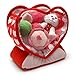 Baby's First Valentine's Day Gift - Deluxe Toy Set with 4 Sensory Toys (Cat, Heart, Flower, Cupcake) for Babies and Toddlers - Sweet Valentine's Gift for Baby Girls and Baby Boys by Genius Baby Toys