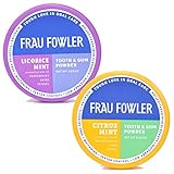 Frau Fowler Natural Oral Care - CITRUS MINT & LICORICE MINT Tooth Powder, 2 Pack, Botanically Clean, Teeth-Whitening, Remineralizing, Fluoride Free, SLS Free -Restores Enamel and Freshens Breath, 4 oz