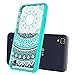 LG X Power Clear Case ,LG K6P/K210 Case with HD Screen Protector , AnoKe Mandala Ultra Slim Hard Cover TPU Phone Cover Case For LG X Power [K6p K210 (2016) K450 K6 K6P K220 US610]TM CH Mint