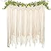 yazi Macrame Woven Wall Hanging Curtain Fringe Garland Banner Home Décor Handwoven - Boho Shabby Chic Bohemian Wall Decor - Apartment Dorm Living Room Bedroom Baby Nursery Art