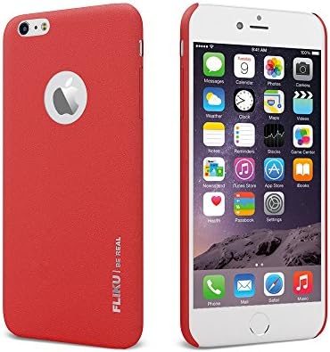 iPhone 6s/6 Case, FLIKU 1mm Leather Case Series [Premium Synthetic Leather] [Slim Fit] [Elegant stylish] [Retail Packing] Case for iPhone 6s/6 4.7 inch - Red