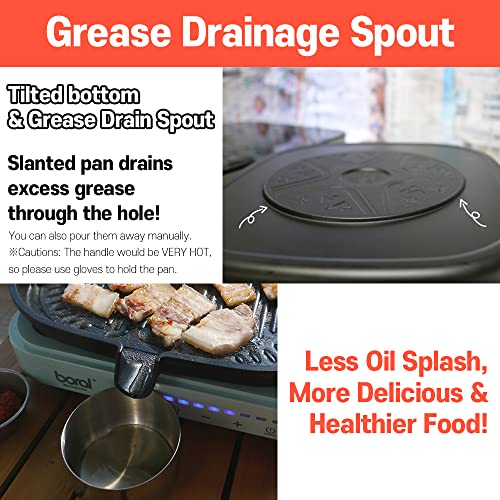 UPIT Korean BBQ Grill Pan Induction Stovetop Compatible Aluminum