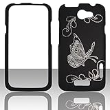 2D White Butterfly HTC One X AT&T, HTC One X XL S720e Canada (Rogers) Case Cover Hard Phone Case Snap-on Cover Rubberized Touch Faceplates