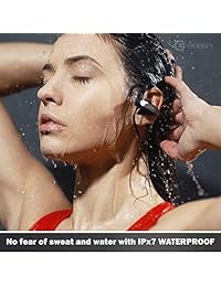 edelin Wireless   Auriculares bluetooth auriculares con micrófono hd Stereo IPX7 impermeable para deporte Running Gimnasio Yoga   Compatible iPhone 8 Samsung Galaxy S8 Android iOS   secure fit de cancelación de ruido auriculares con micrófono