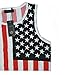 F.C.Men American Flag Print Wave Tank Top