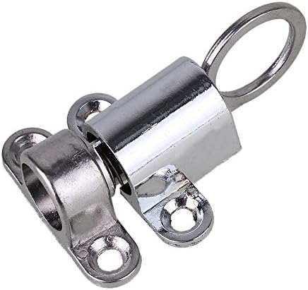 Spring Slide Bolt,Ideaker Silver Household Office Security Zinc Alloy Window Door Latch Lock Self Closing