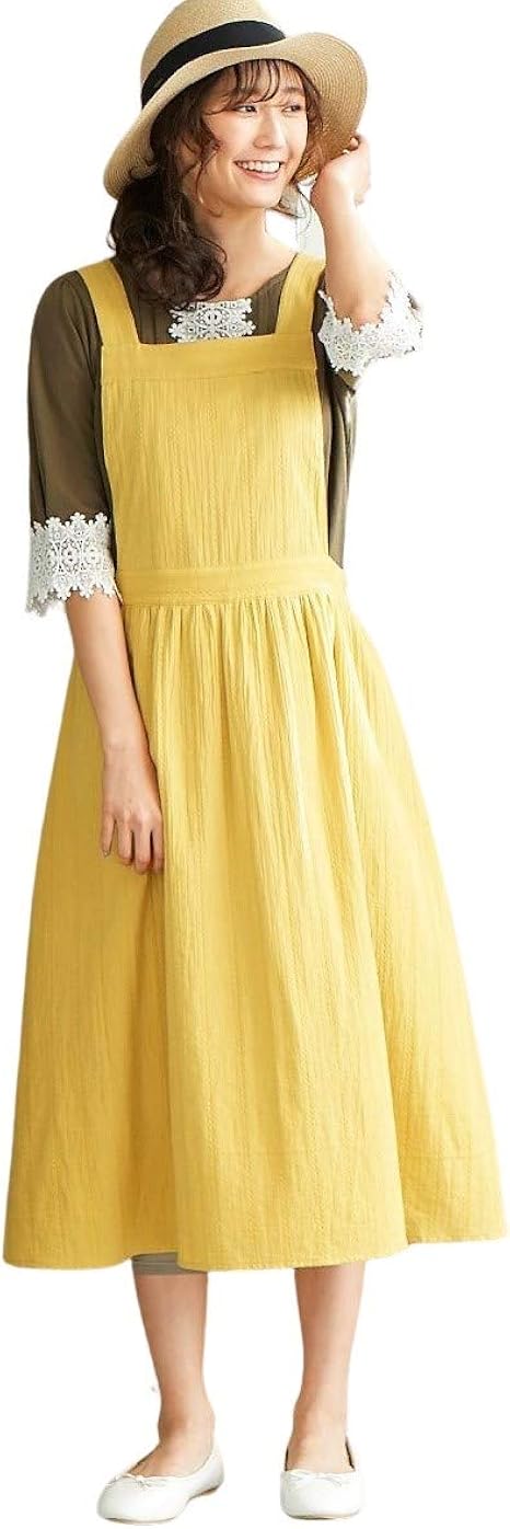 Nissen ニッセン カジュアル ノースリーブ ドビー柄ジャンパースカート ワンピース チュニック 通販 Amazon