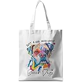 CSHVJ Dog Lovers Gifts Tote Bag, Capybara Frog Animal Cow Horse Raccoon Lovers Gifts for Women Reusable Grocery Bags
