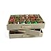 [Christmas Ornament Storage Box with Dividers] - (Holds 72 Ornaments up to 3 Inches in Diameter) | Acid-Free Removable Trays with Separators | 3 Removable Drawer Style Trays - (Cross Stitch)