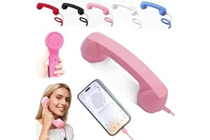Retro Phone Handset,USB C Retro Phone Handset for iPhone & Android,Cellphone Receiver with Microphone & Speaker,Bluetooth/Typ