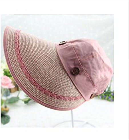 nboba hats Women Wide Large Brim Floppy Summer Beach Sun Hat Straw Hat Button Cap Summer Hats for Women Anti-uv Visor Cap Female 6